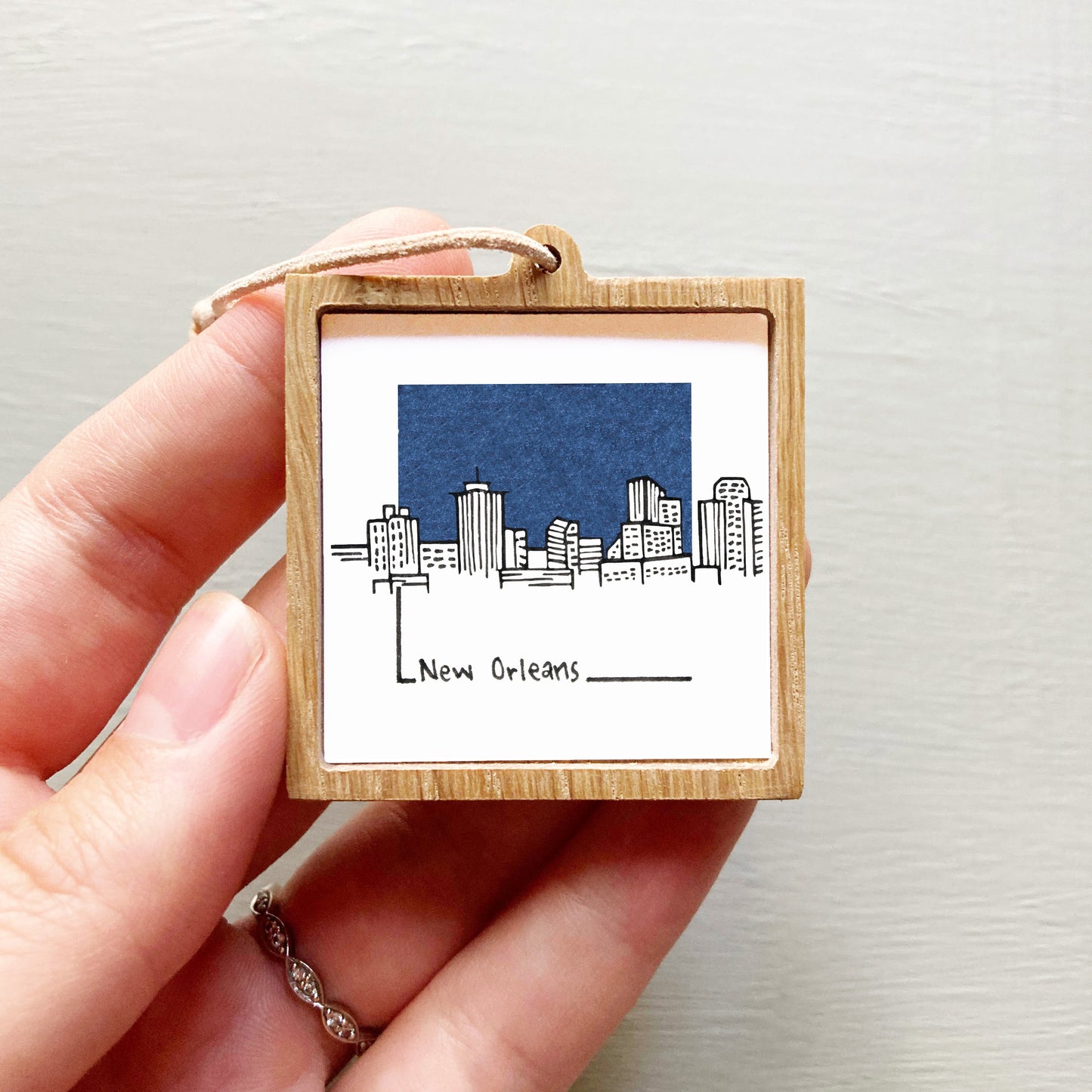 Mini New Orleans, Louisiana 1.5" Watercolor and Ink Art PRINT