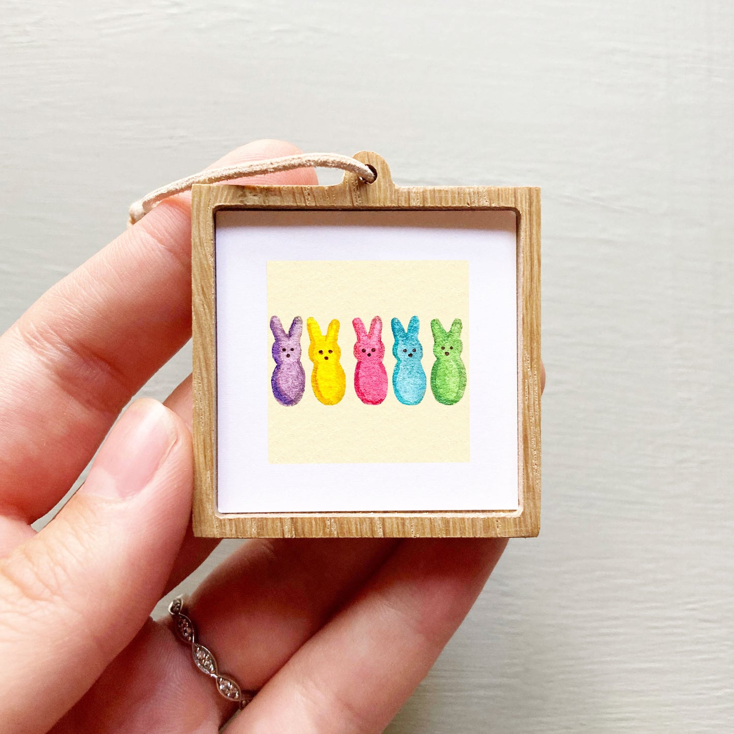Mini 1" Marshmallow Peeps Watercolor Print
