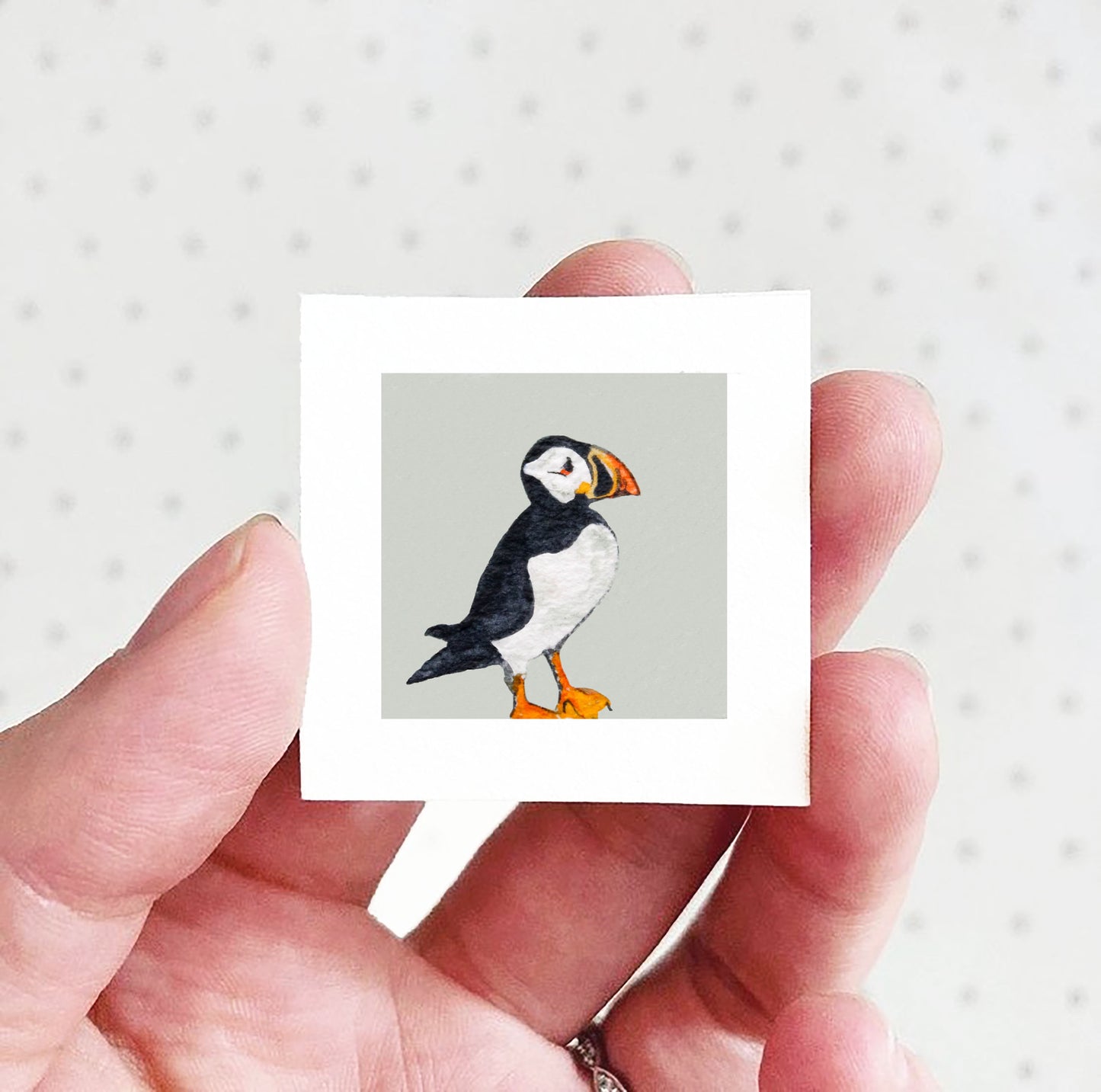 Mini 1" Puffin Watercolor Print