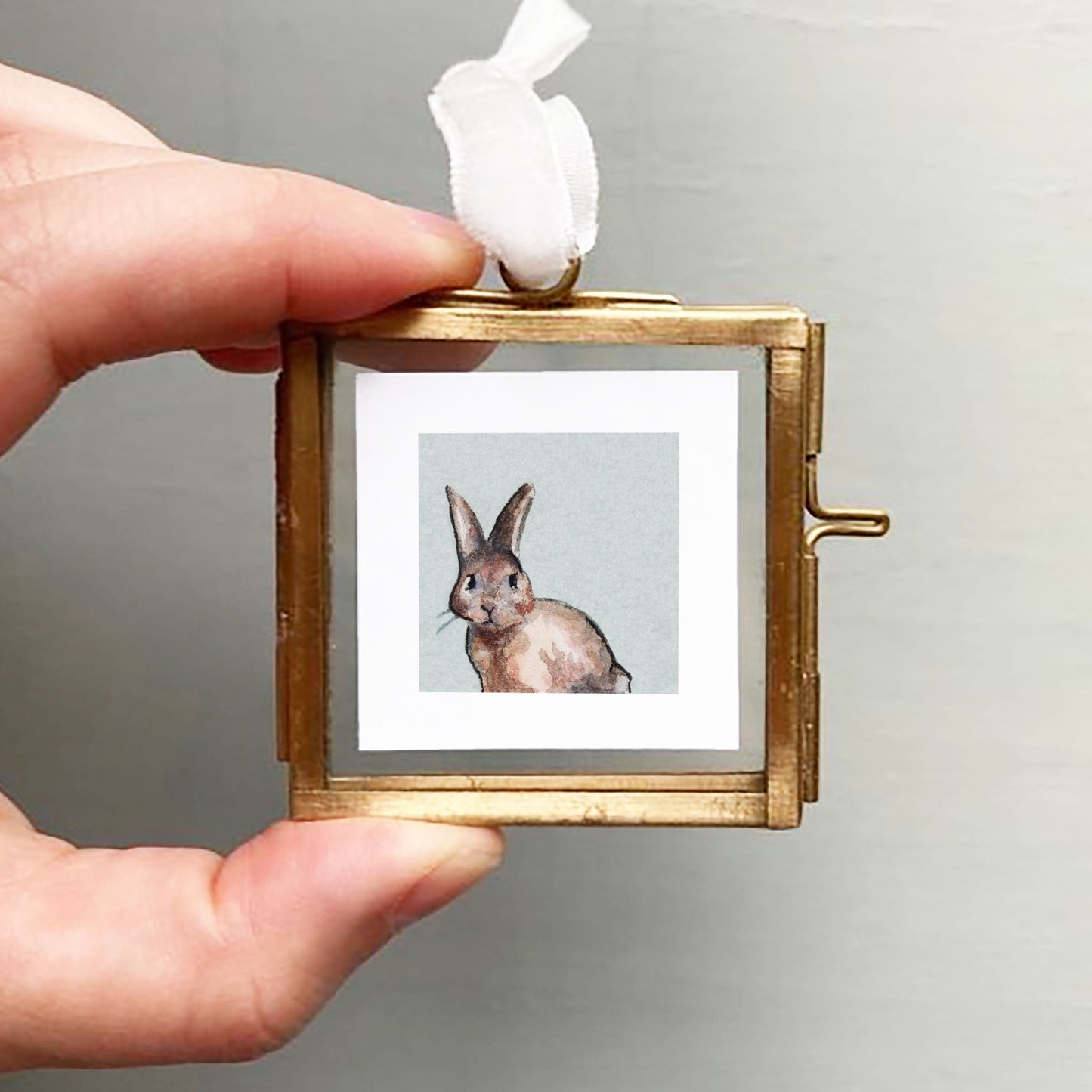 Mini 1" Rabbit Watercolor Print