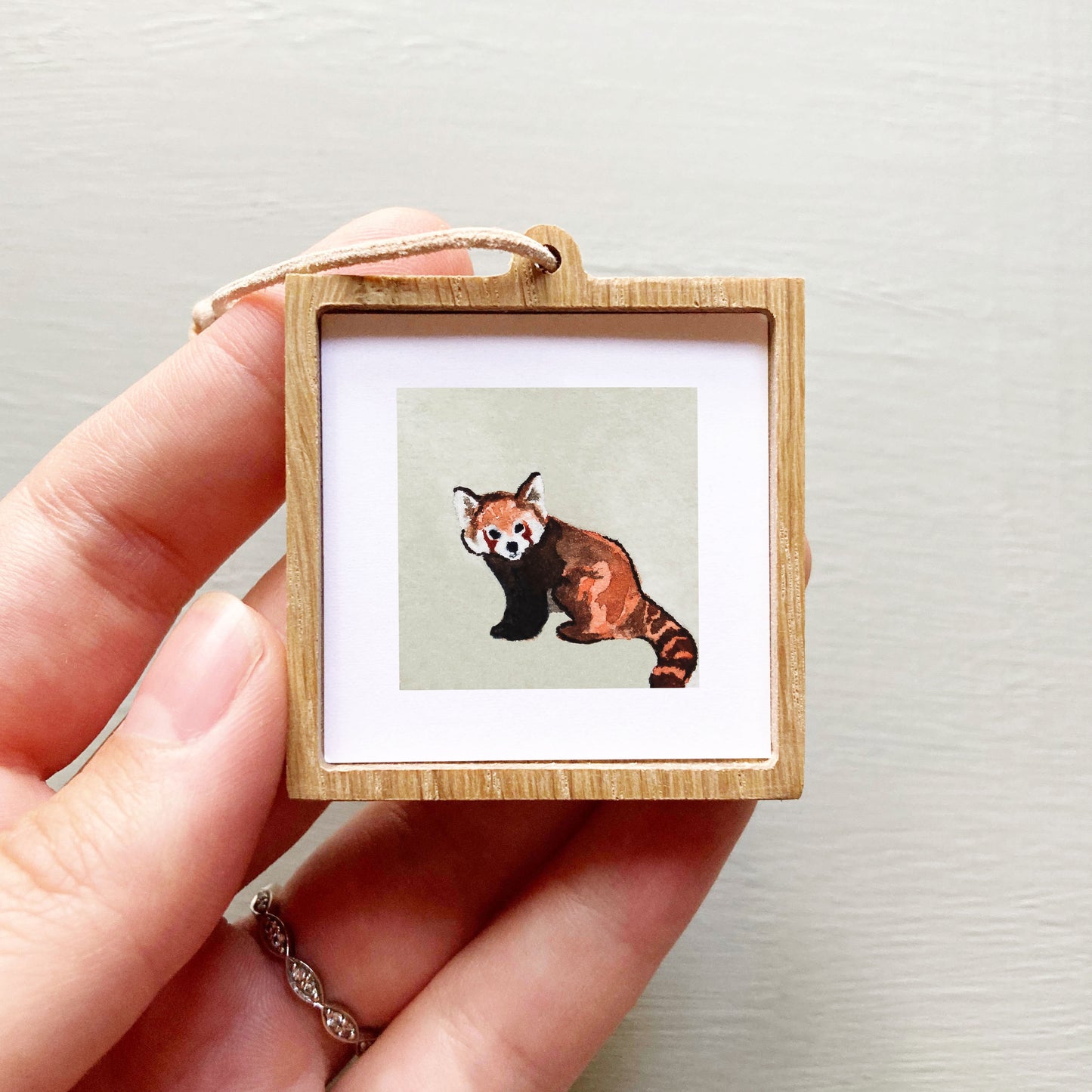Mini 1" Red Panda Watercolor Print