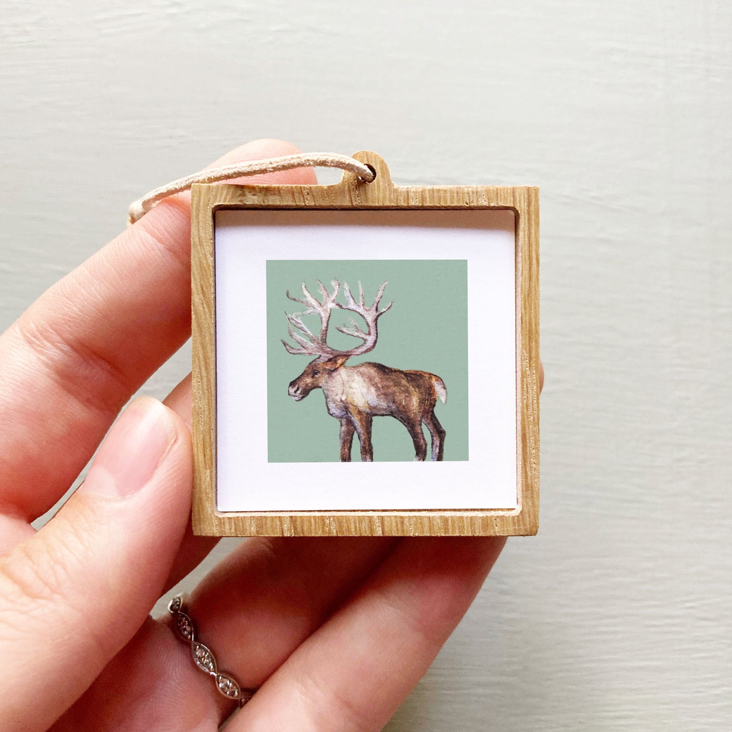 Mini 1" Reindeer Watercolor Print
