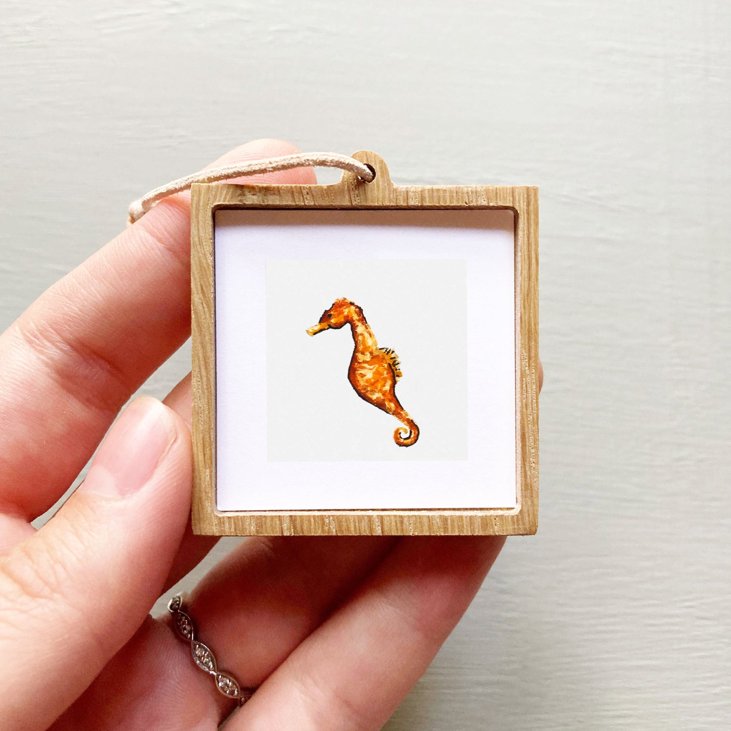 Mini 1" Seahorse Watercolor Print
