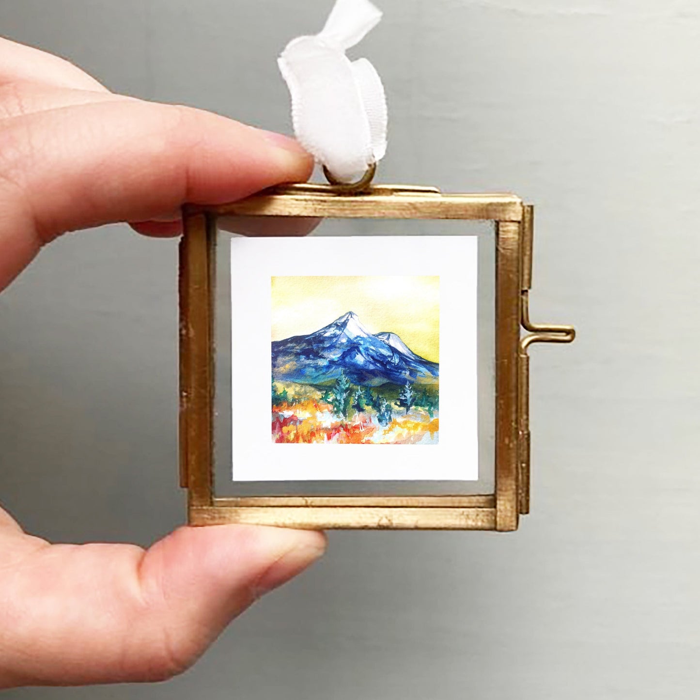 Mini 1" Mount Shasta, California Watercolor Print