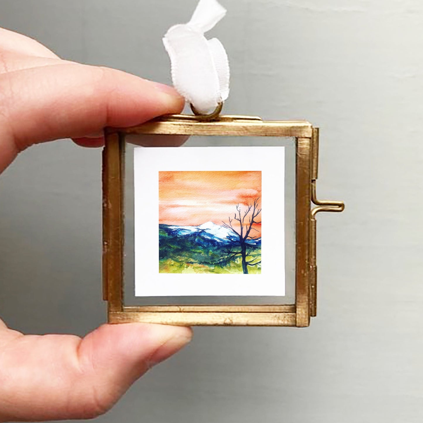 Mini 1" Sierra Blanca, New Mexico Watercolor Print
