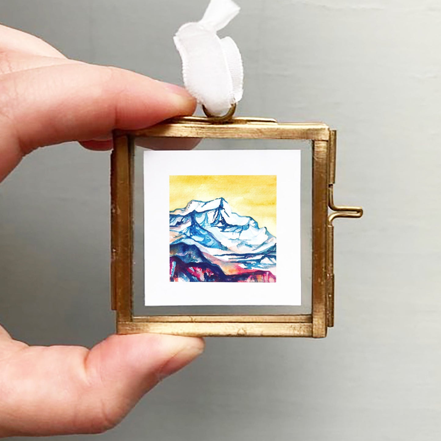 Mini 1" Mount Saint Elias, Alaska Watercolor Print