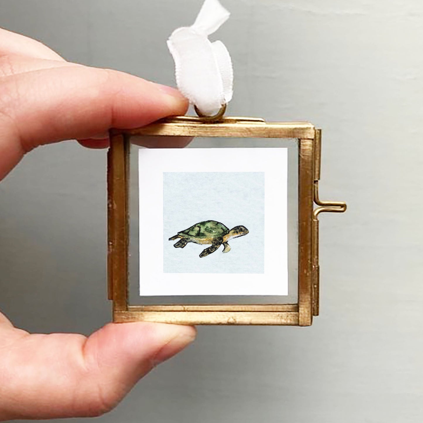 Mini 1" Sea Turtle Watercolor Print