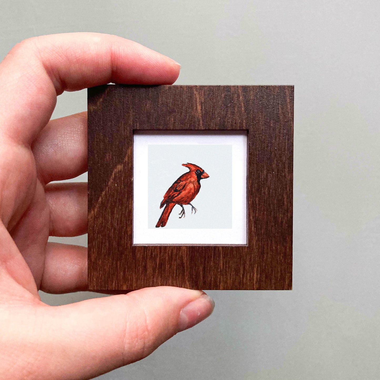 Mini 1" Cardinal Watercolor Print