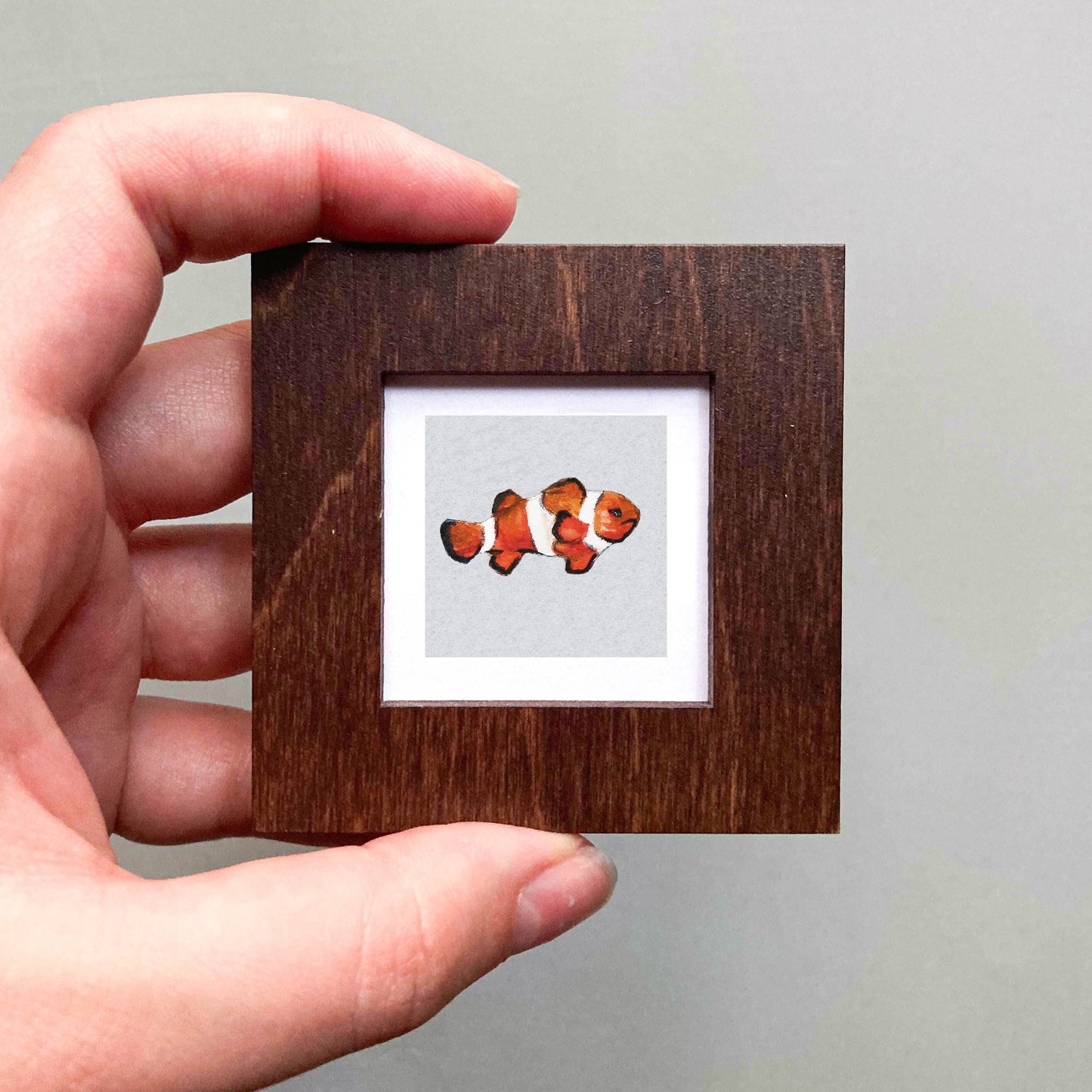 Mini 1" Clownfish Watercolor Print