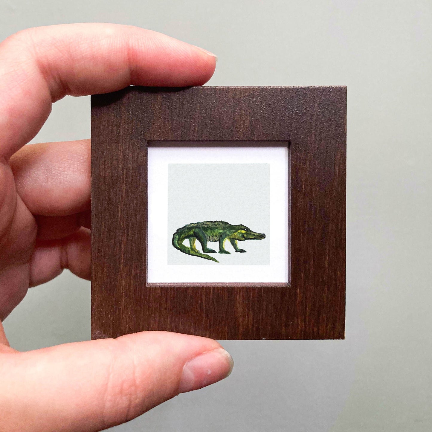 Mini 1" Crocodile Watercolor Print