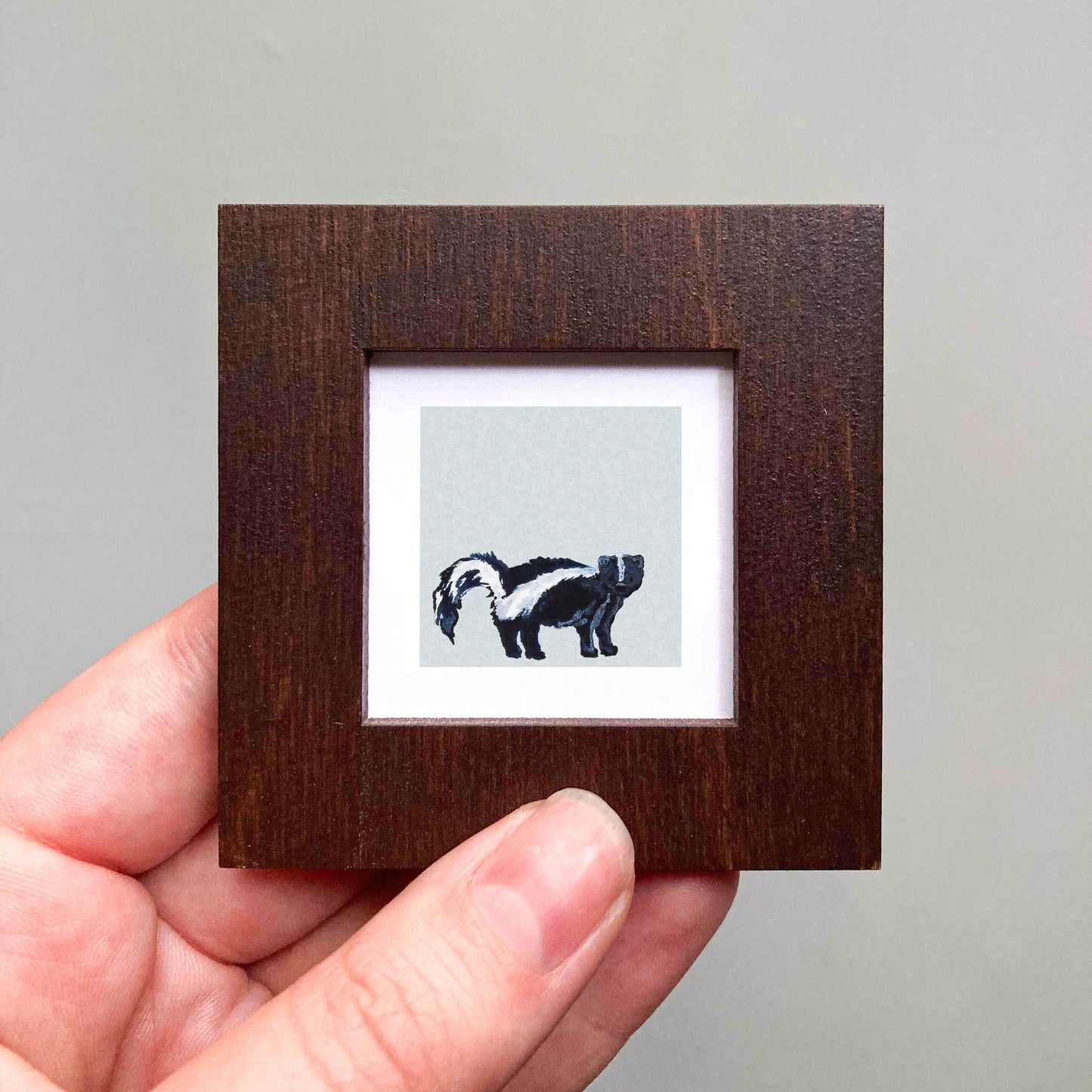 Mini 1" Skunk Watercolor Print
