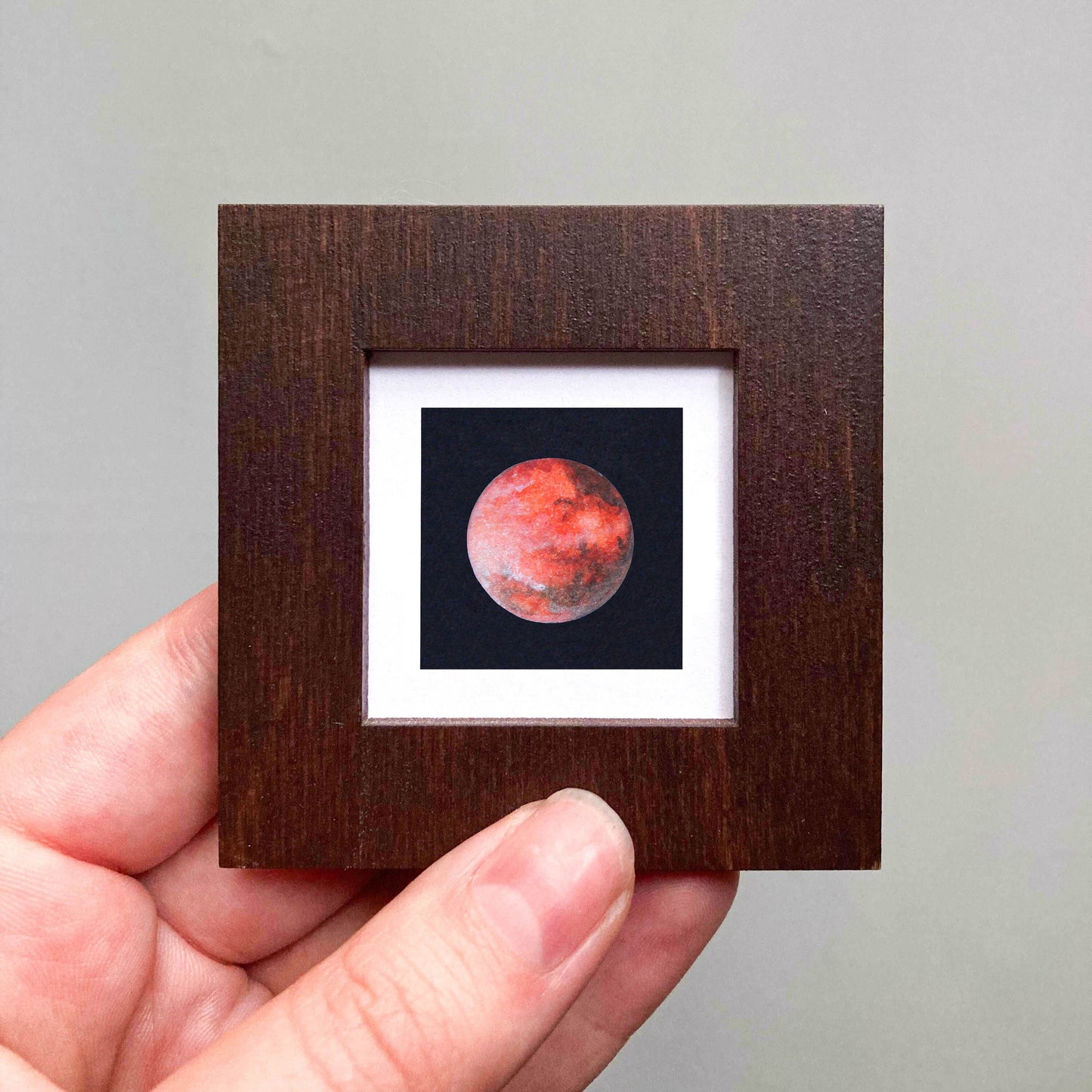 Mini 1" Planet Mars Watercolor Print