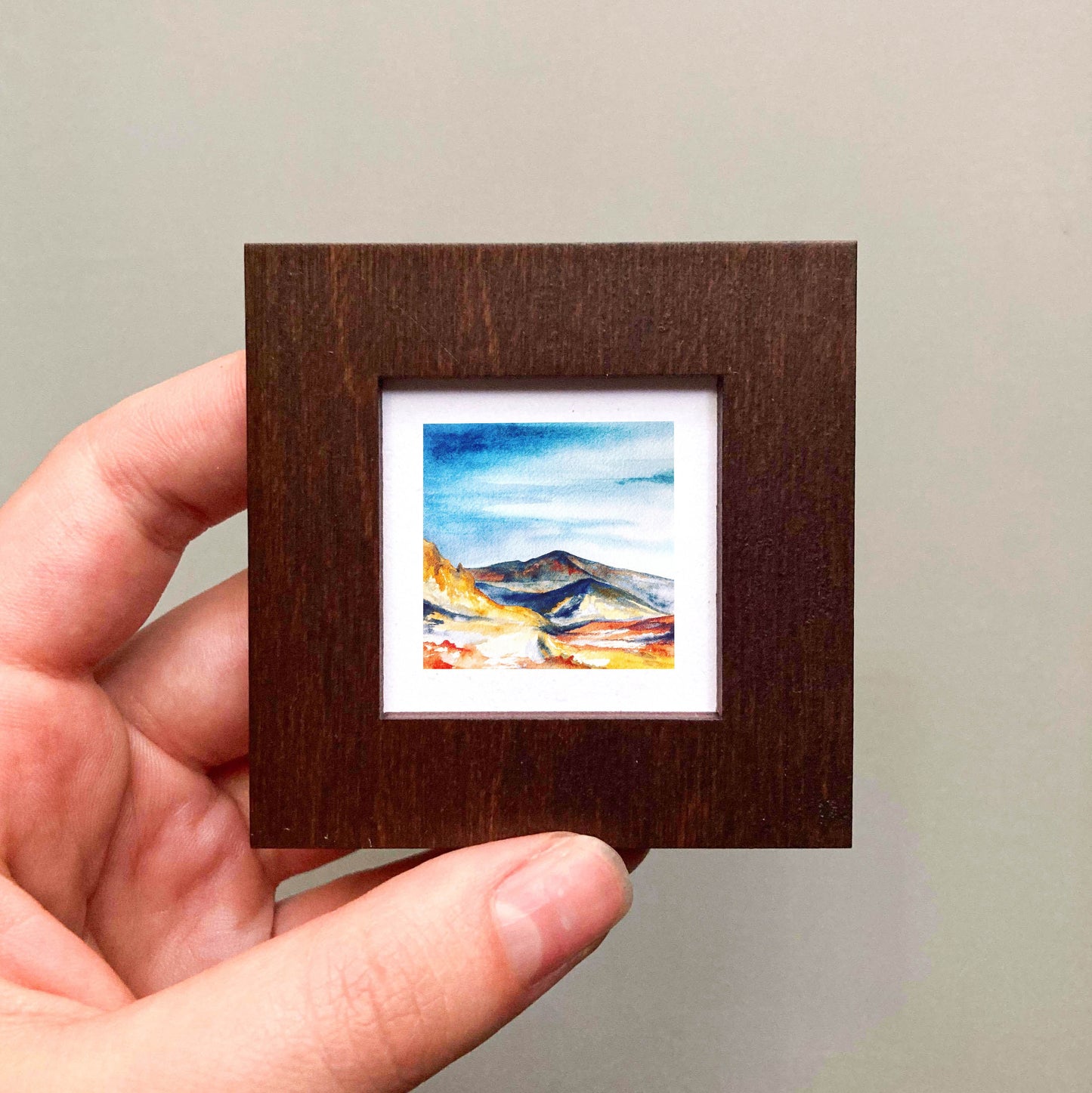 Mini 1" Haleakala Crater, Hawaii Watercolor Print