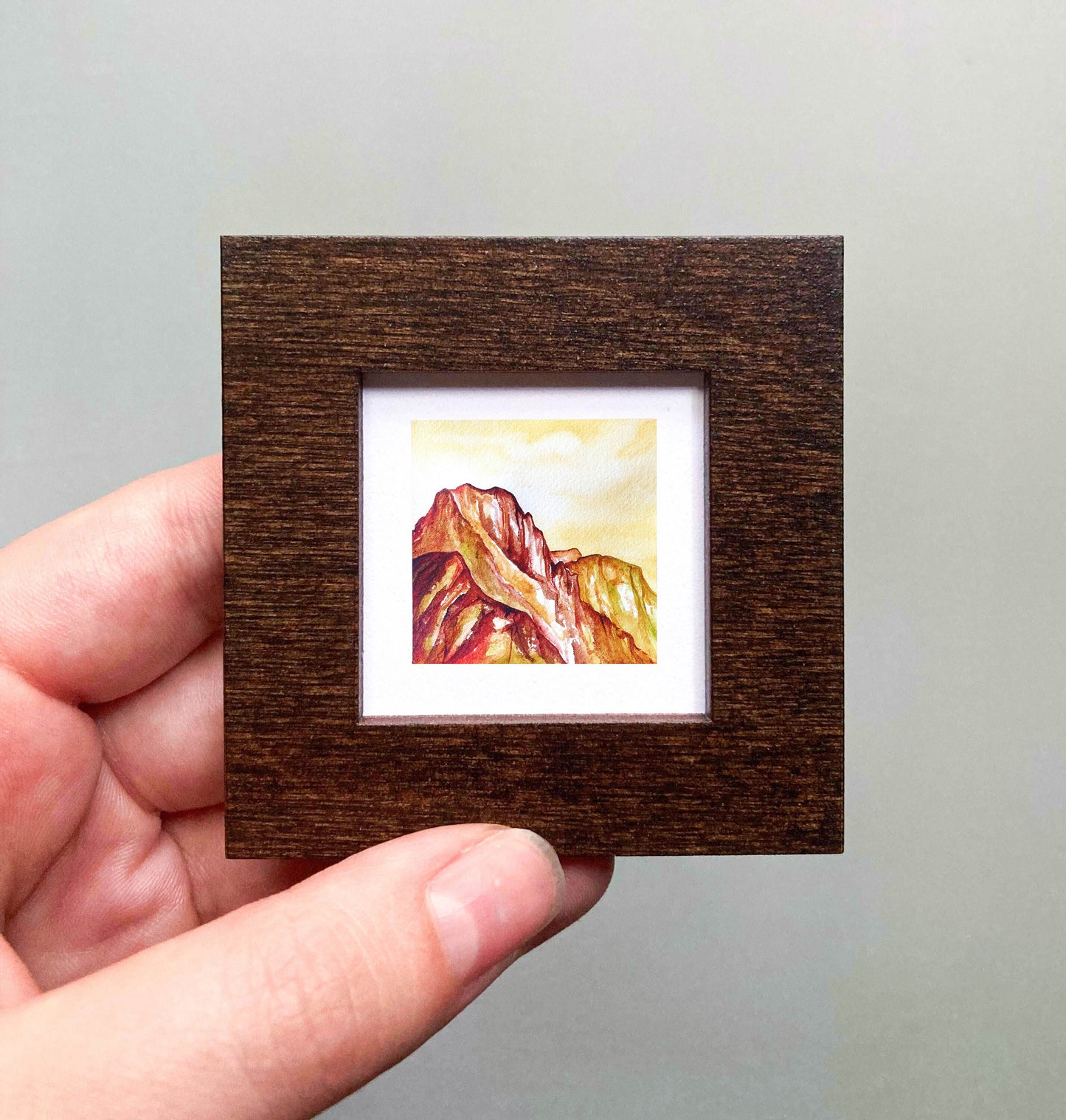 Mini 1" Mount Olympus, Washington Watercolor Print