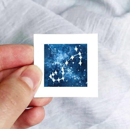 Mini 1" Scorpio Zodiac Watercolor Print