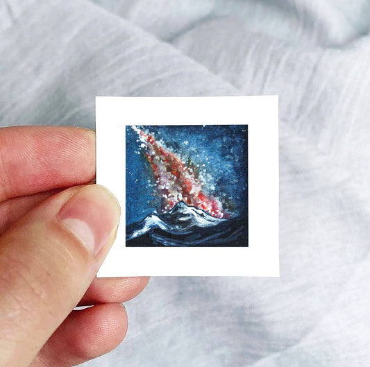 Mini 1" Galaxy Mountain #2 Watercolor Print
