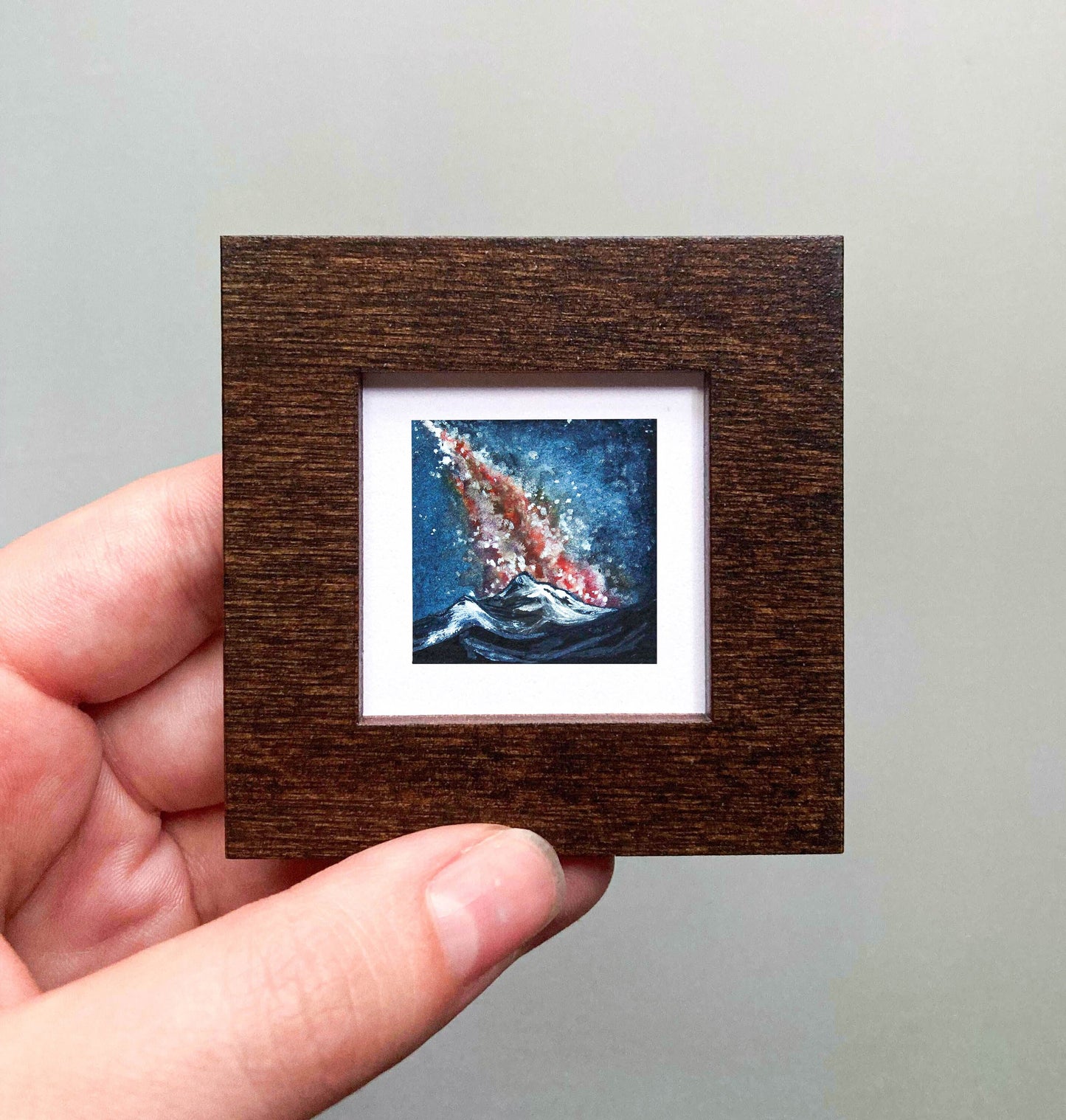 Mini 1" Galaxy Mountain #2 Watercolor Print