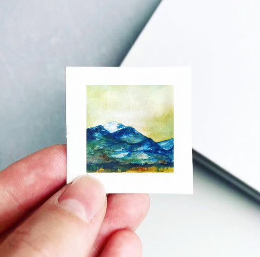 Mini 1" Saint Mary's Bitterroot Valley, Montana Watercolor Print