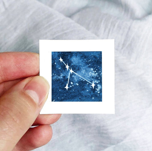 Mini 1" Cancer Zodiac Constellation Watercolor Print