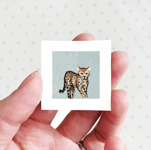 Mini 1" Cheetah Watercolor Print