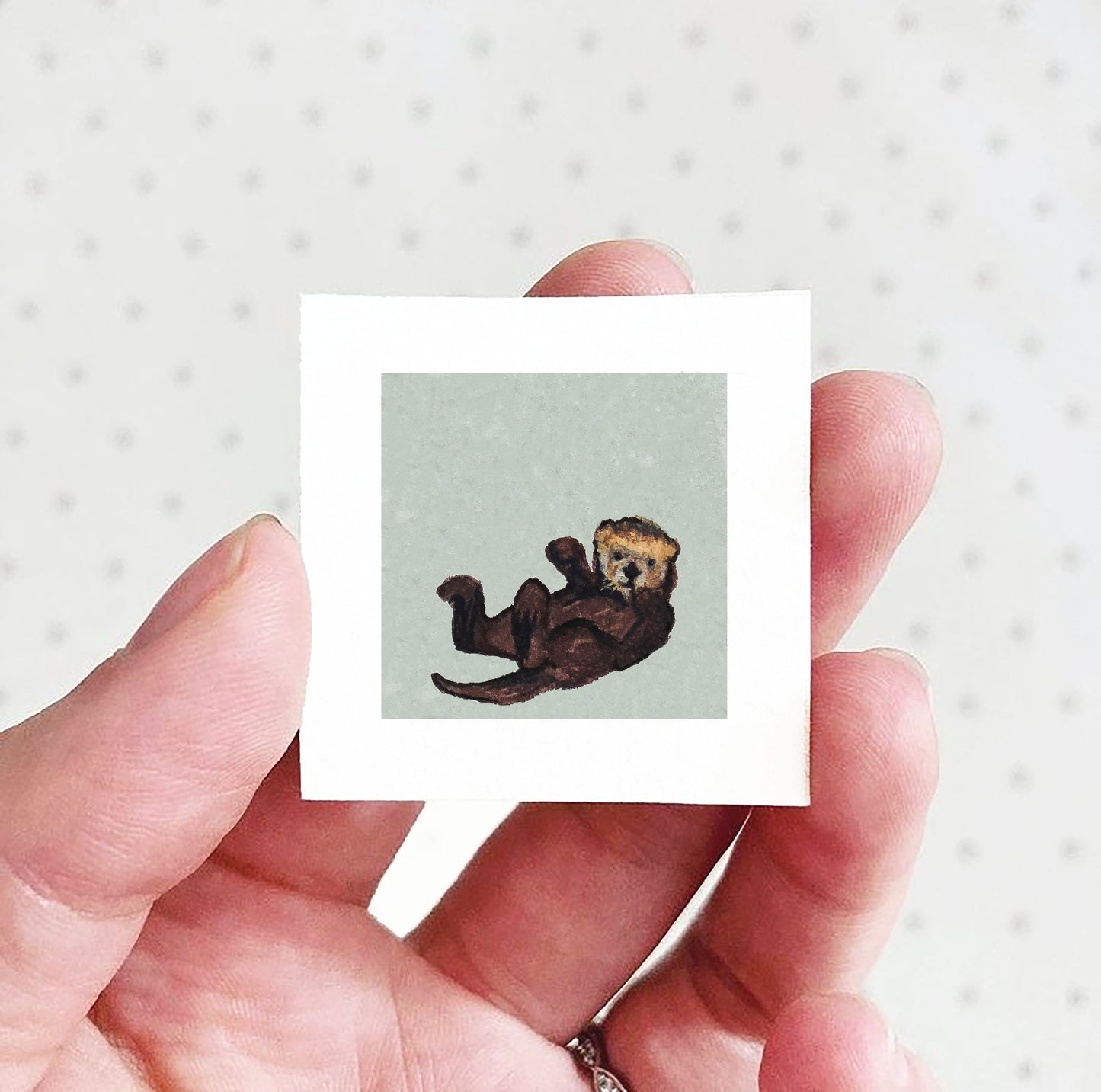Mini 1" Otter Watercolor Print