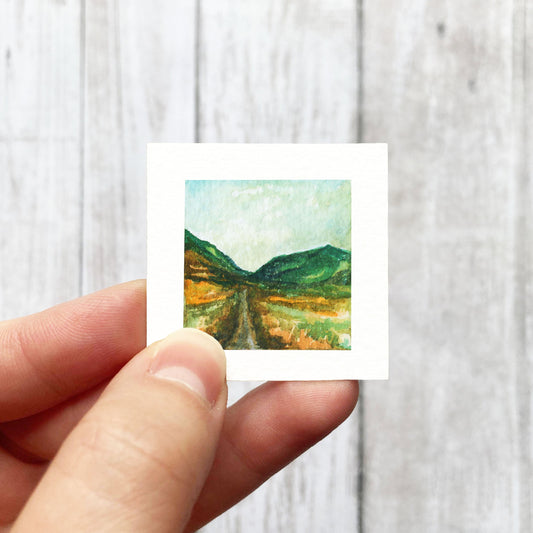 Mini 1" Mountain Path Watercolor Print