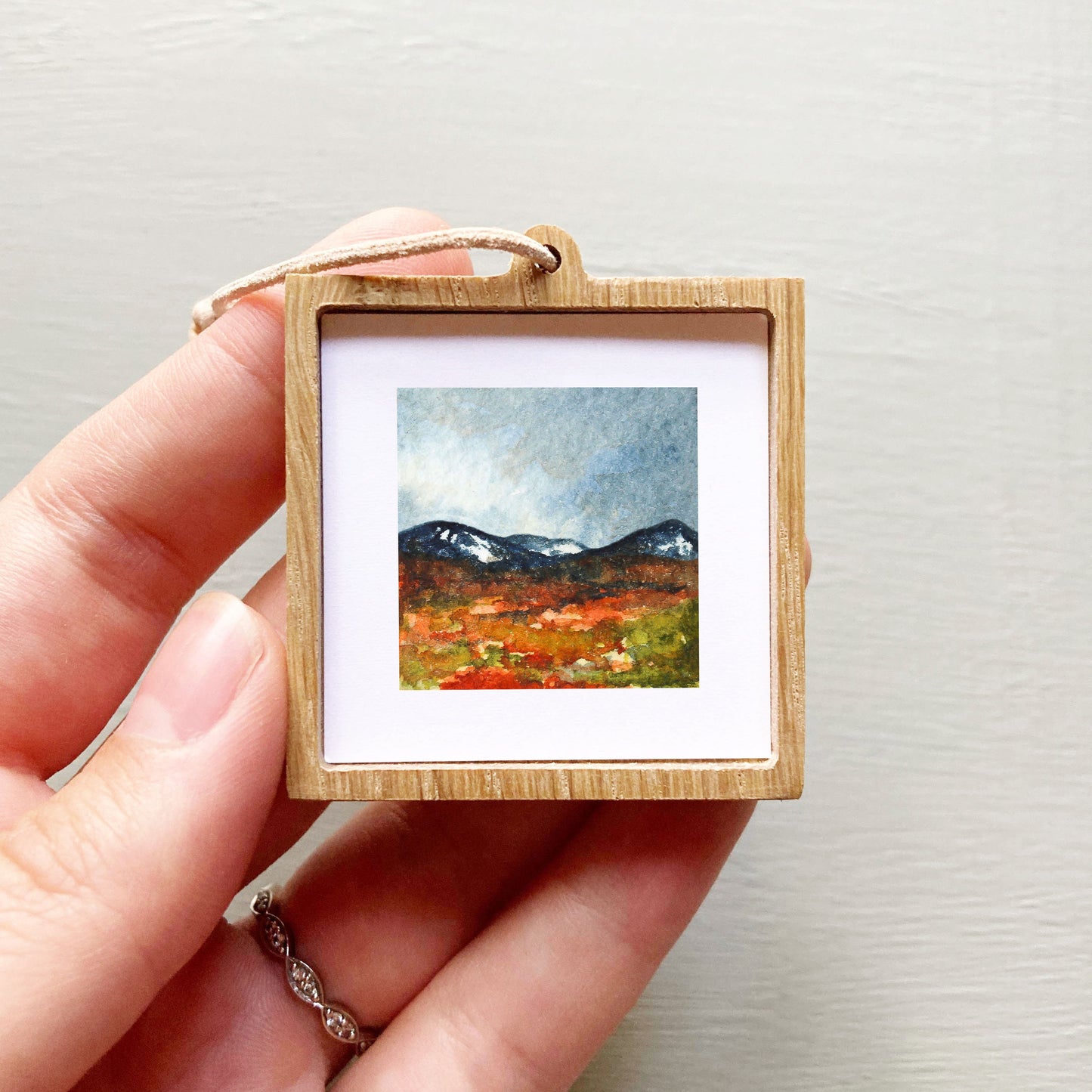 Mini 1" Mountain Valley Watercolor Print