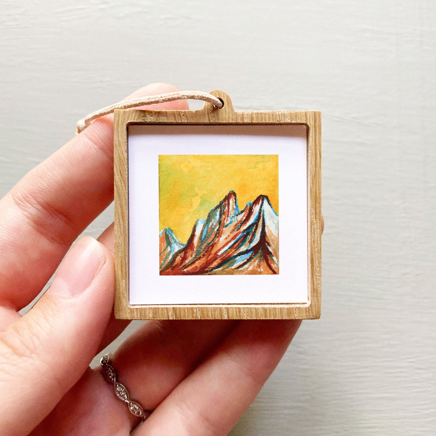 Mini 1" Mountain Sunshine Watercolor Print