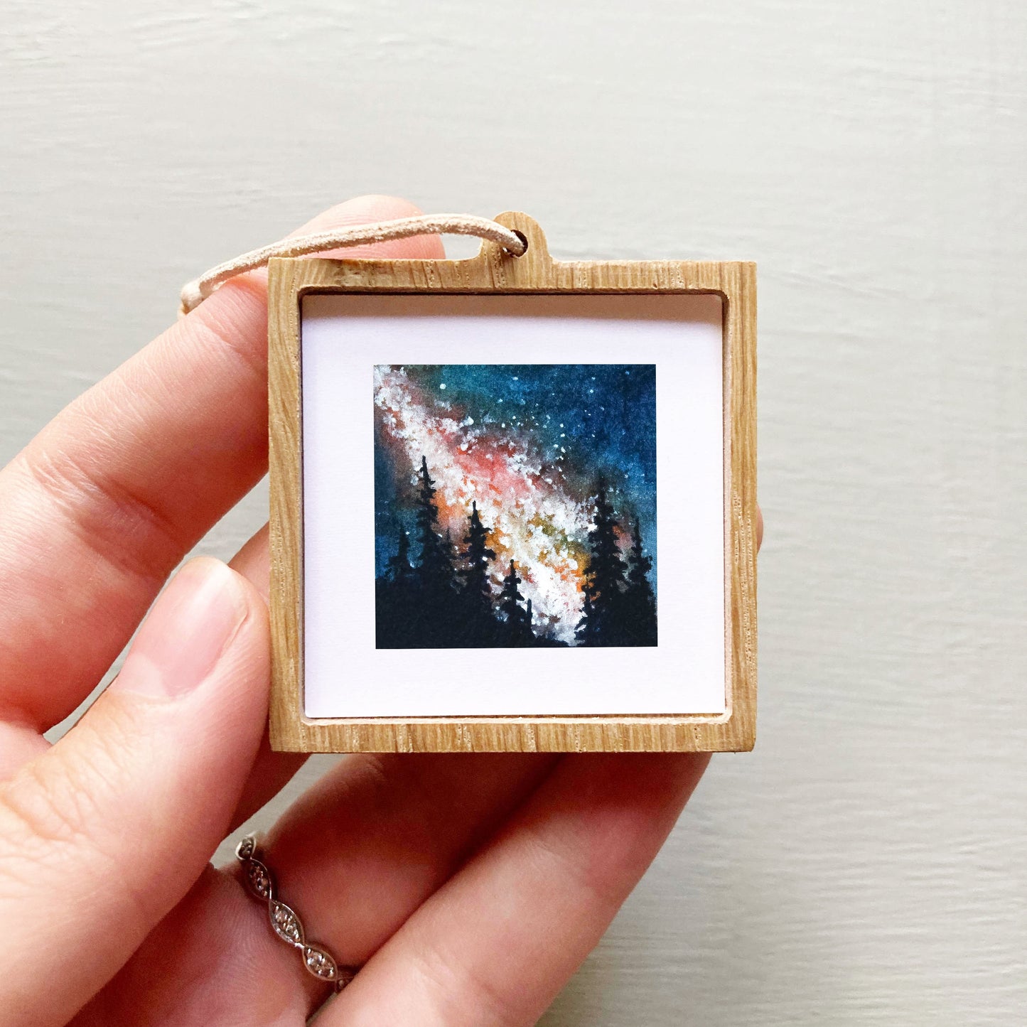 Mini 1" Galaxy Forest Watercolor Print