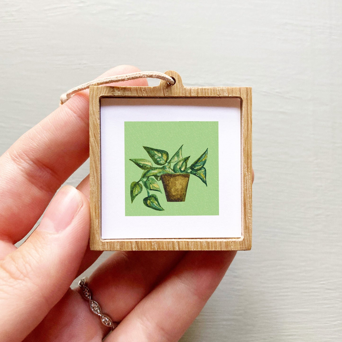 Mini 1" Pothos Philodendron Houseplant Watercolor Print