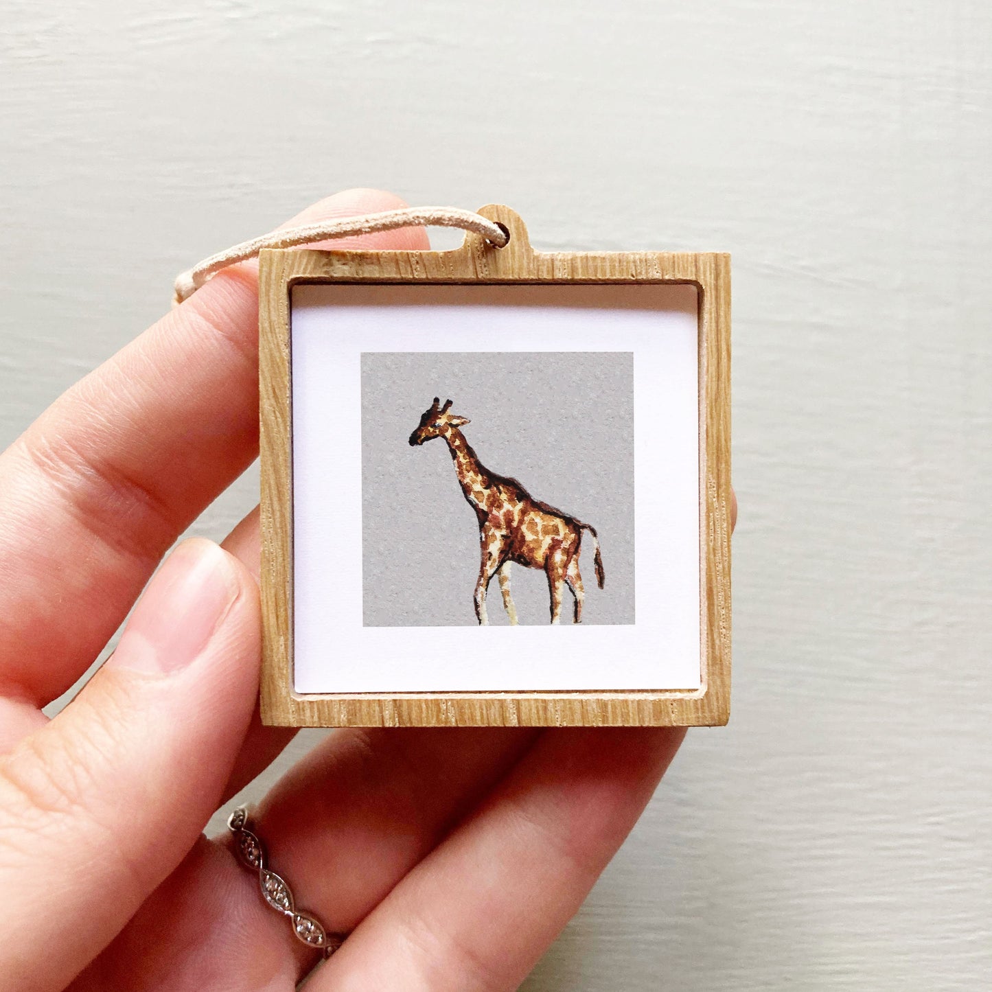 Mini 1" Giraffe Watercolor Print