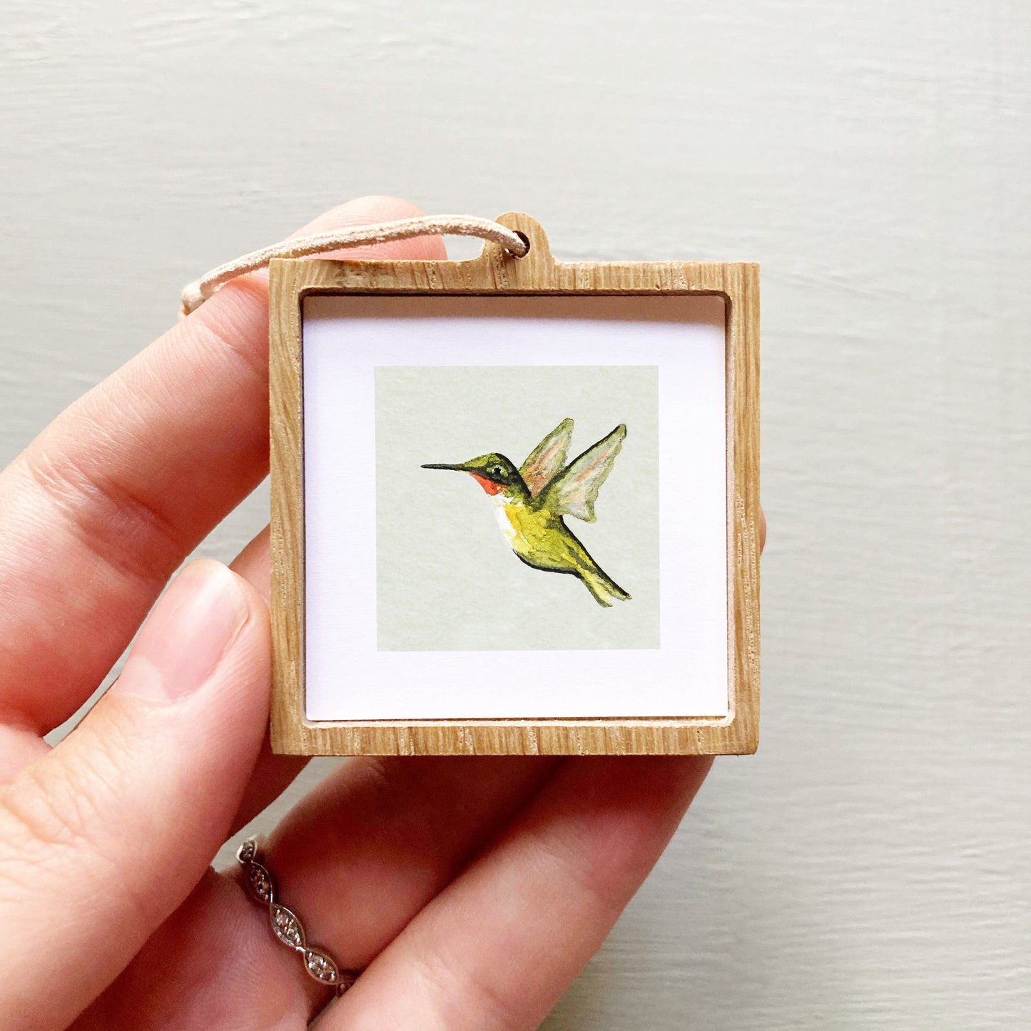 Mini 1" Hummingbird Watercolor Print