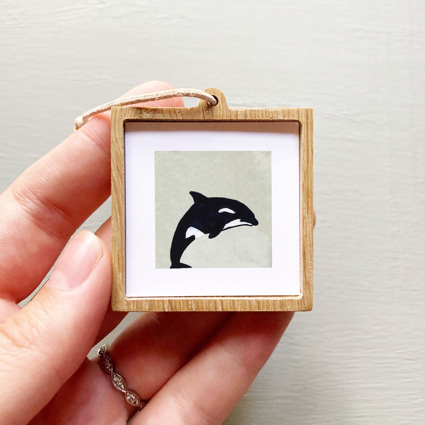Mini 1" Orca Killer Whale Watercolor Print