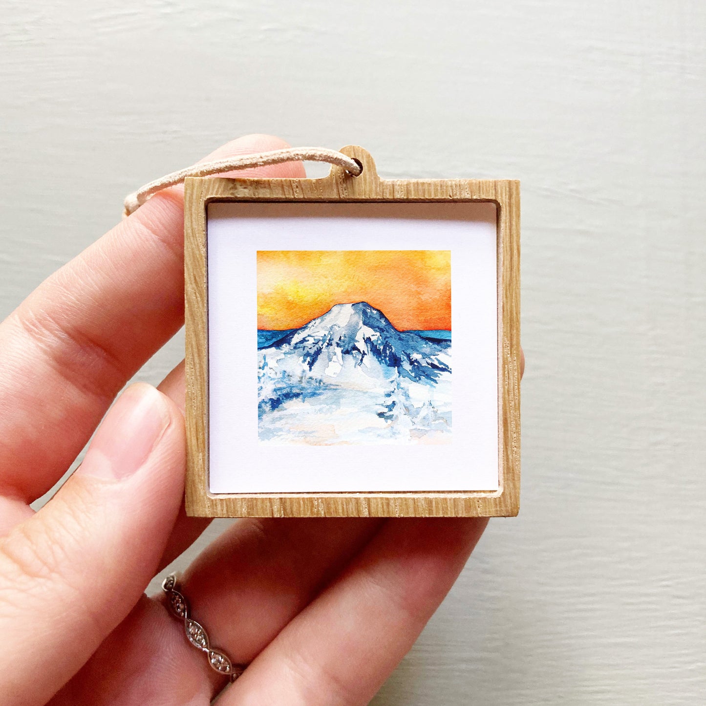 Mini 1" Mount Bachelor, Oregon Watercolor Print