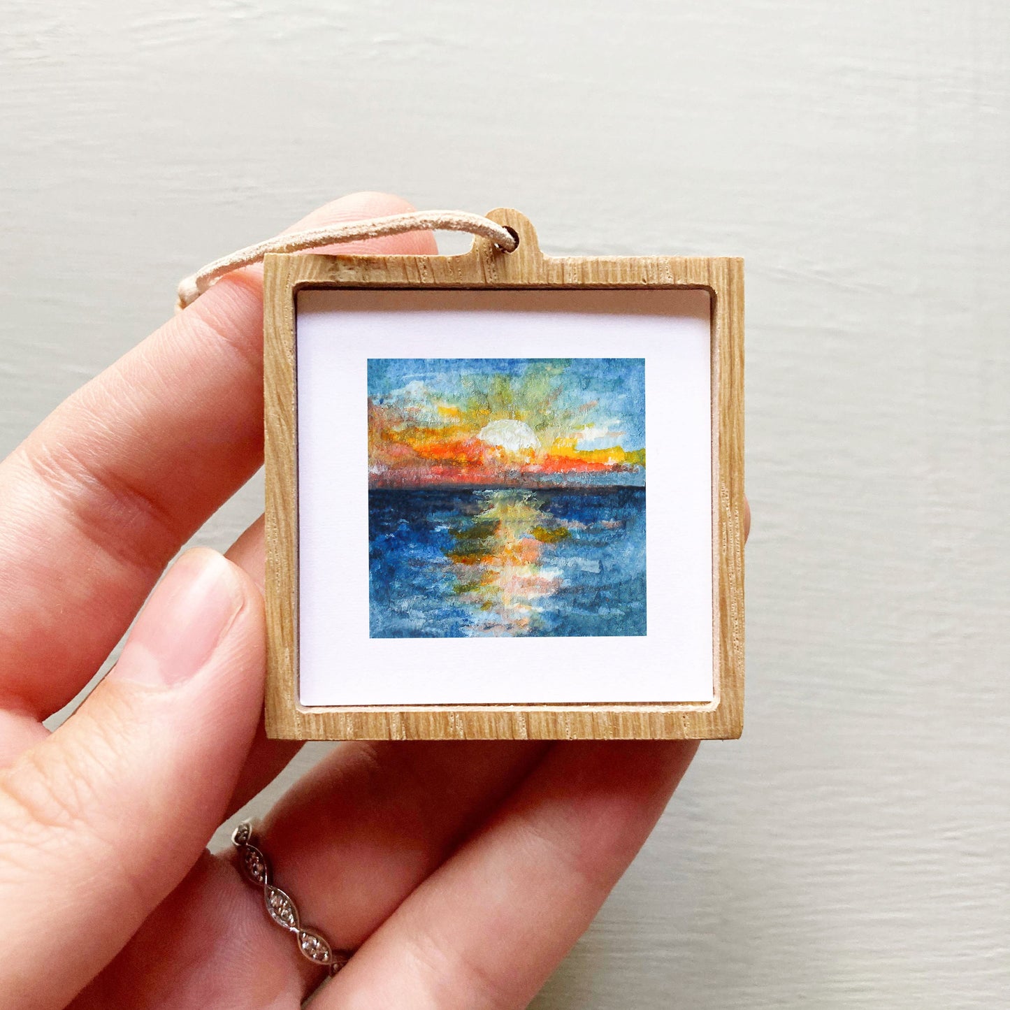 Mini 1" Ocean Sunrise Watercolor Print