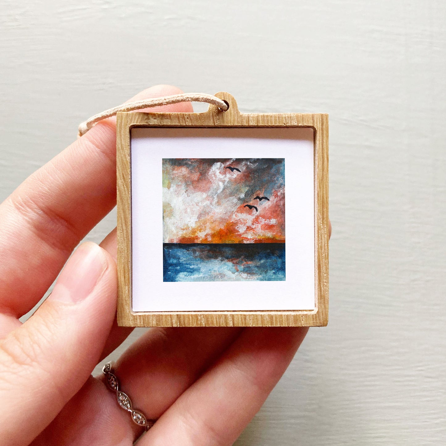 Mini 1" Ocean Sunset Watercolor Print