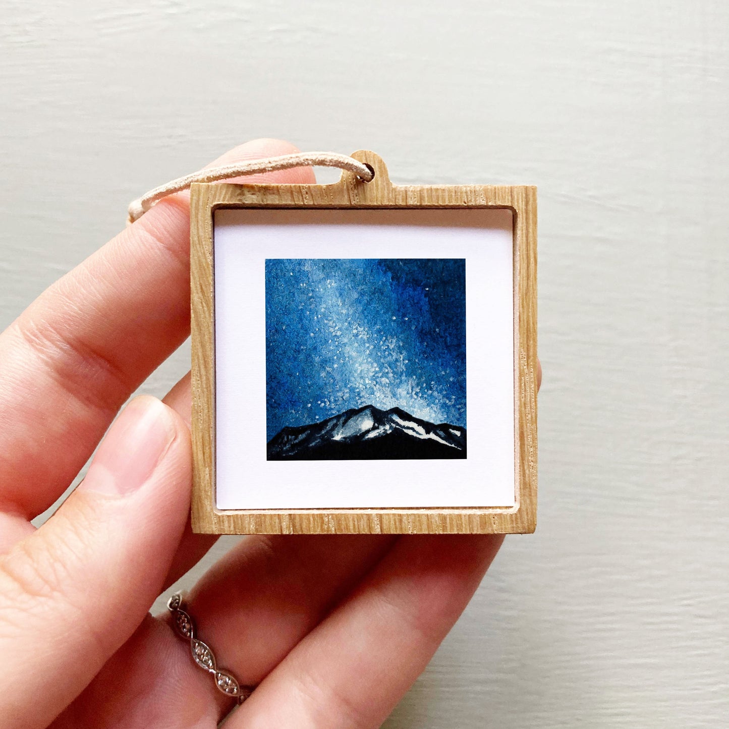 Mini 1" Galaxy Mountain #1 Watercolor Print
