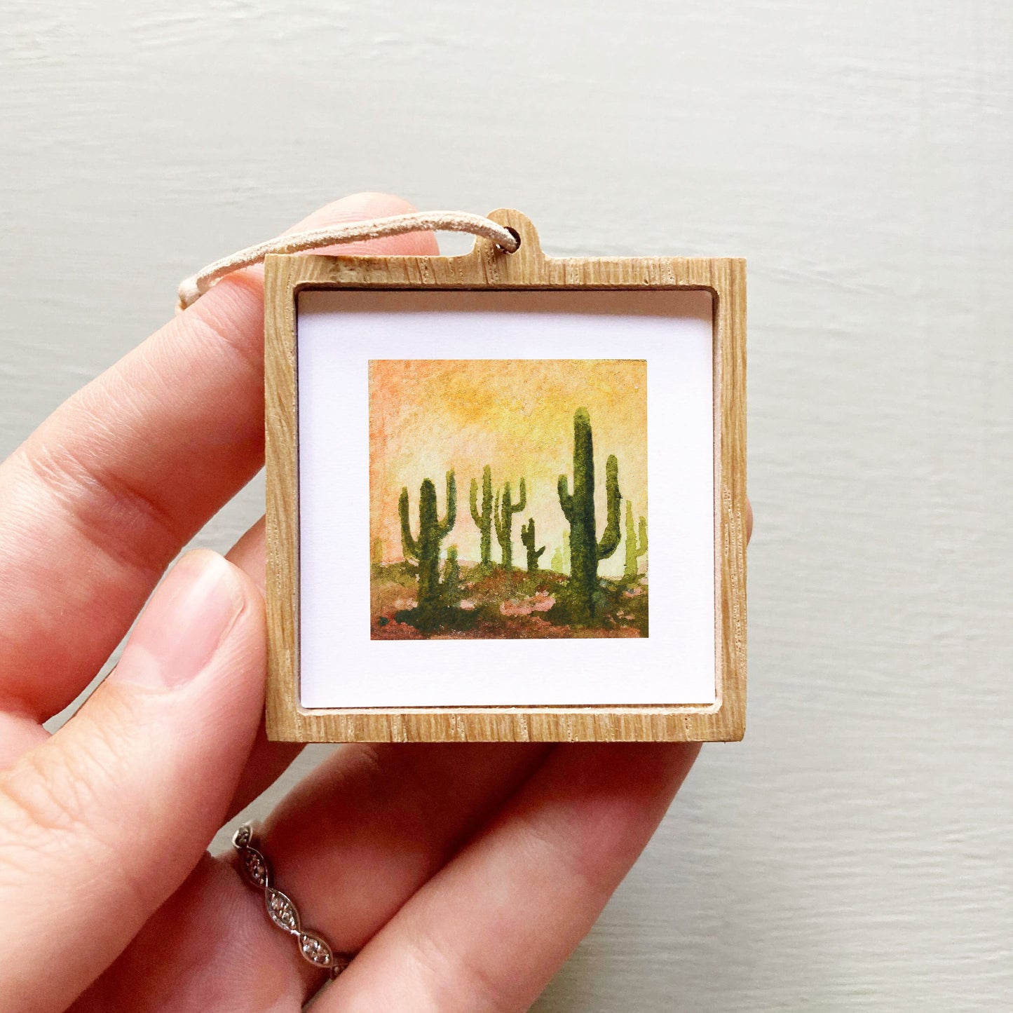 Mini 1" Desert Cactus #2 Watercolor Print