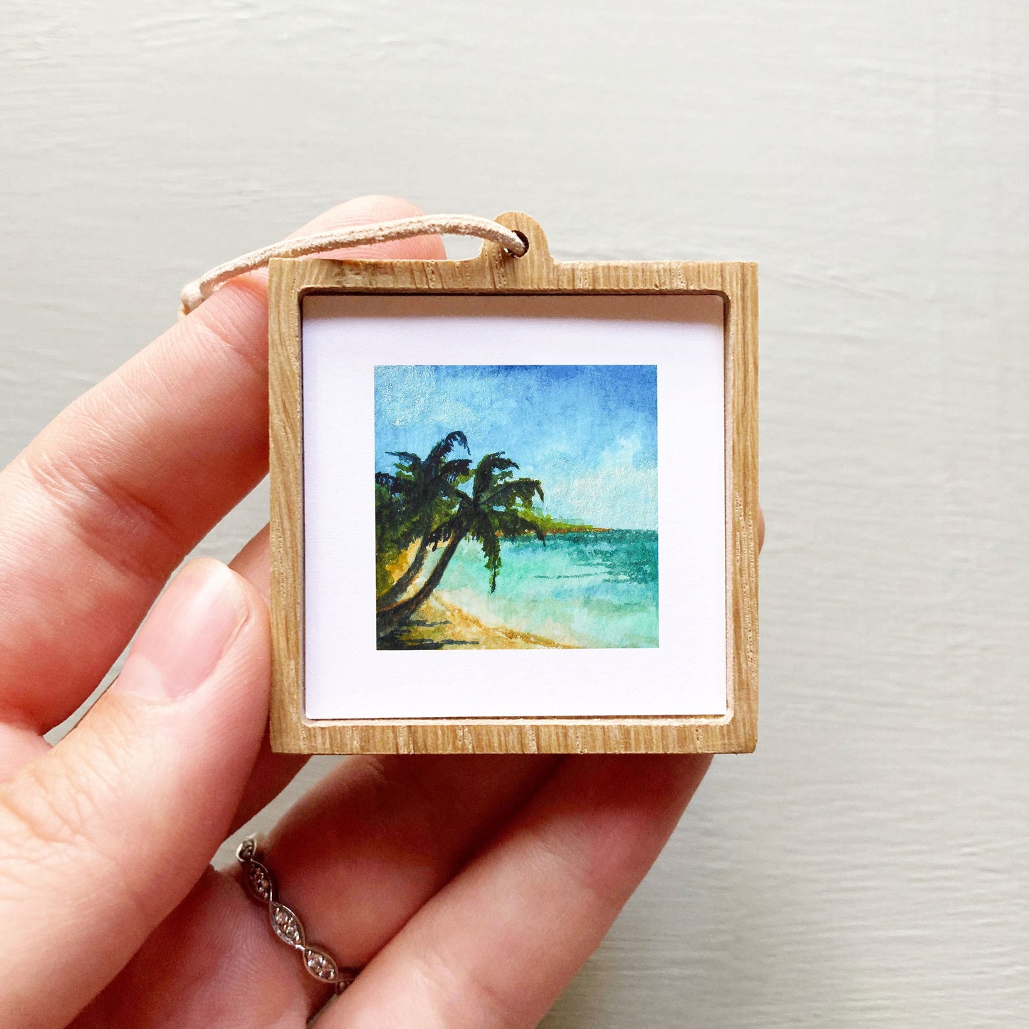 Mini 1" Tropical Beach Watercolor Print