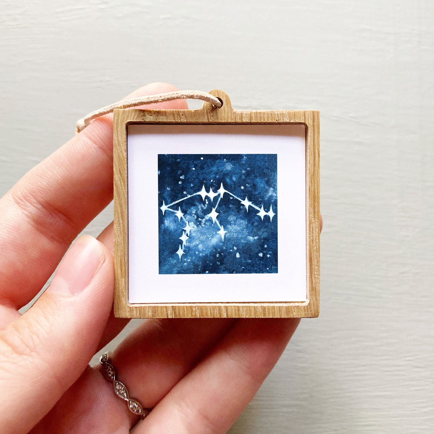 Mini 1" Aquarius Zodiac Constellation Watercolor Print