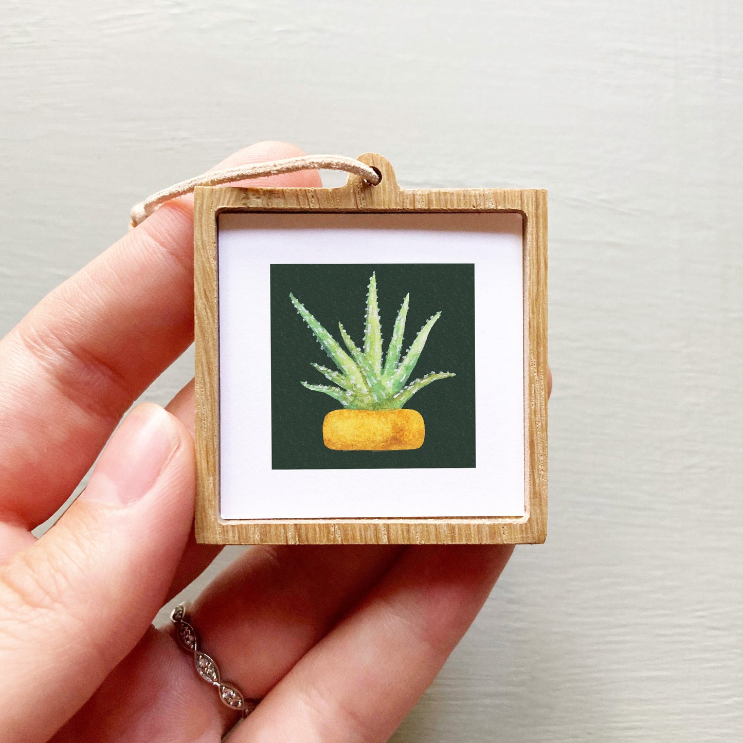 Mini 1" Aloe Vera Houseplant Watercolor Print