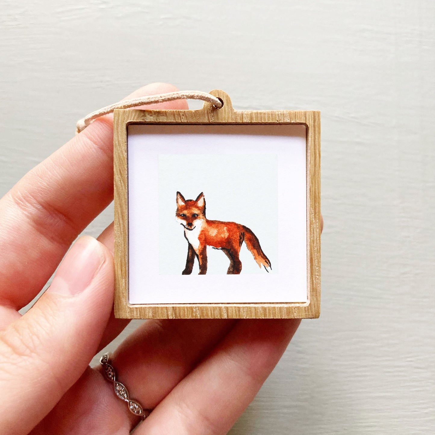 Mini 1" Red Fox Watercolor Print