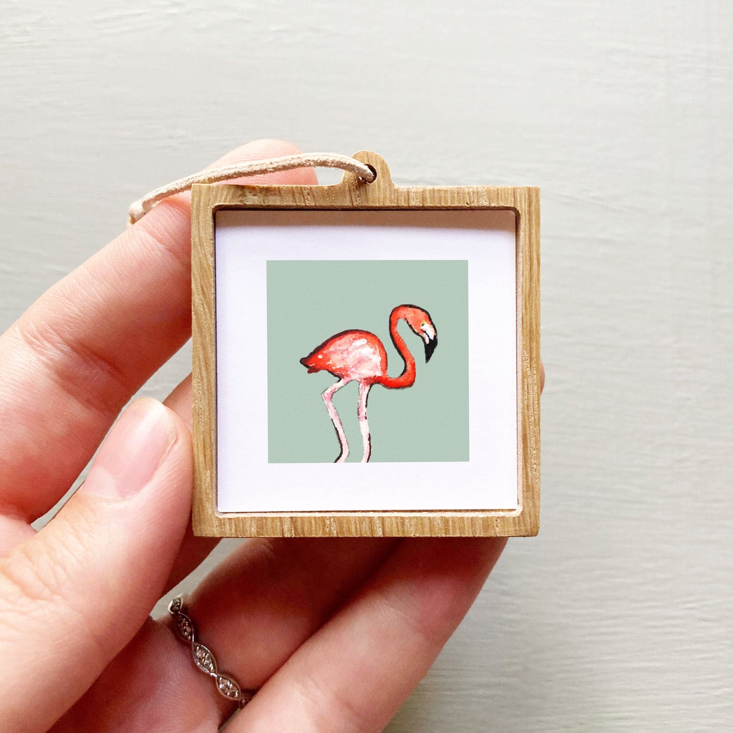 Mini 1" Flamingo Watercolor Print