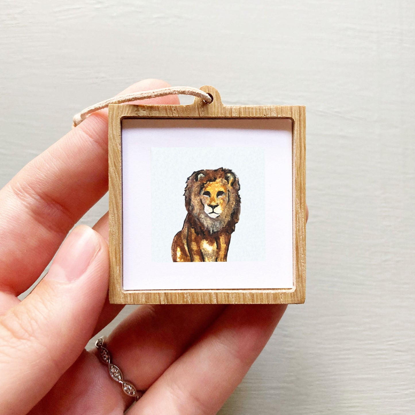Mini 1" Lion Watercolor Print