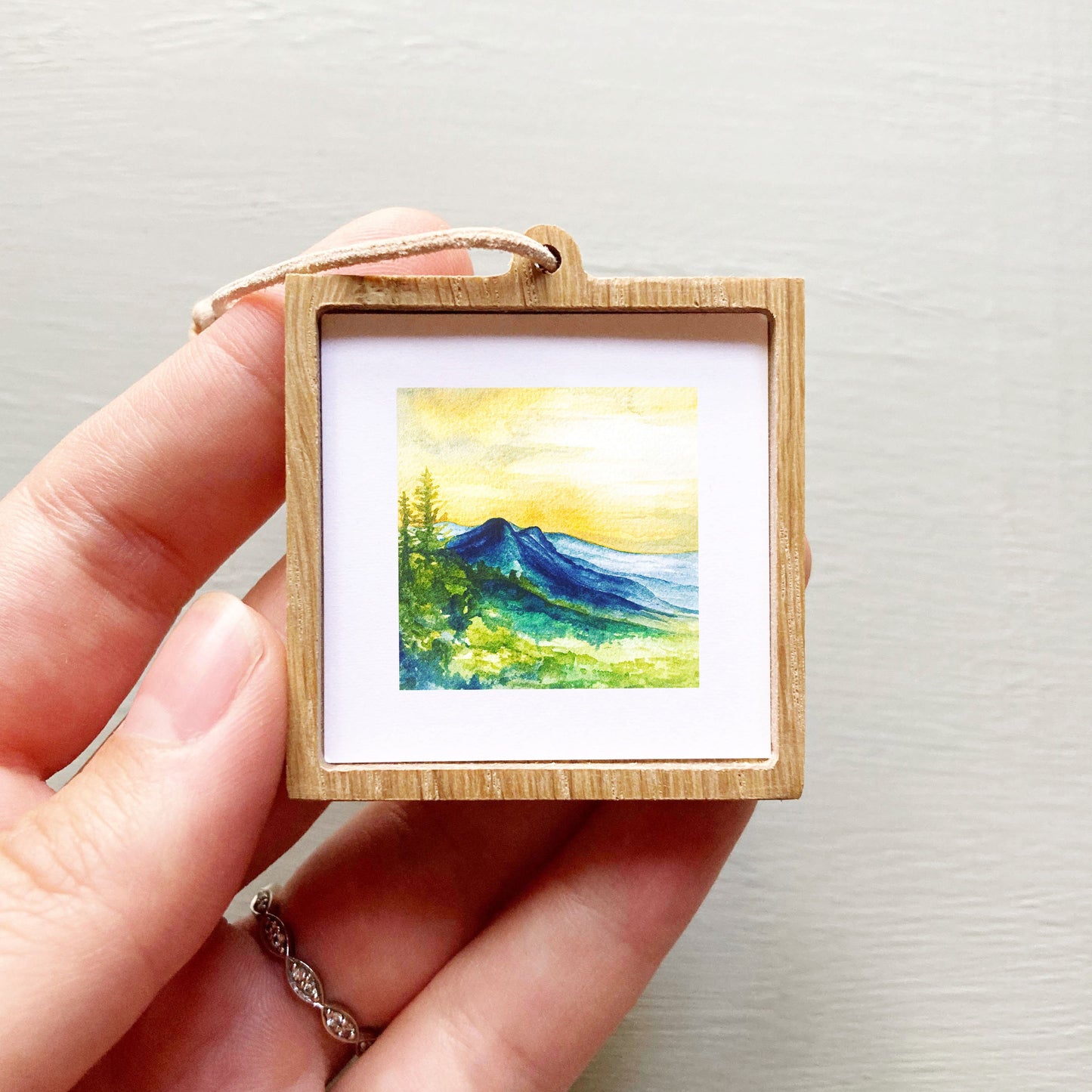 Mini 1" Mount Mitchell, North Carolina Watercolor Print