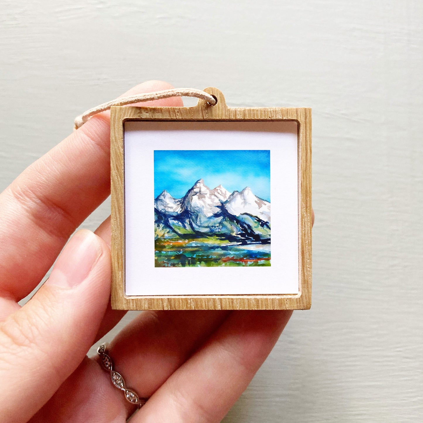 Mini 1" Grand Tetons, Wyoming Watercolor Print