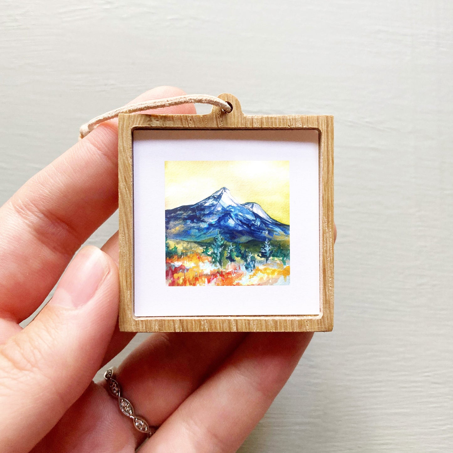 Mini 1" Mount Shasta, California Watercolor Print