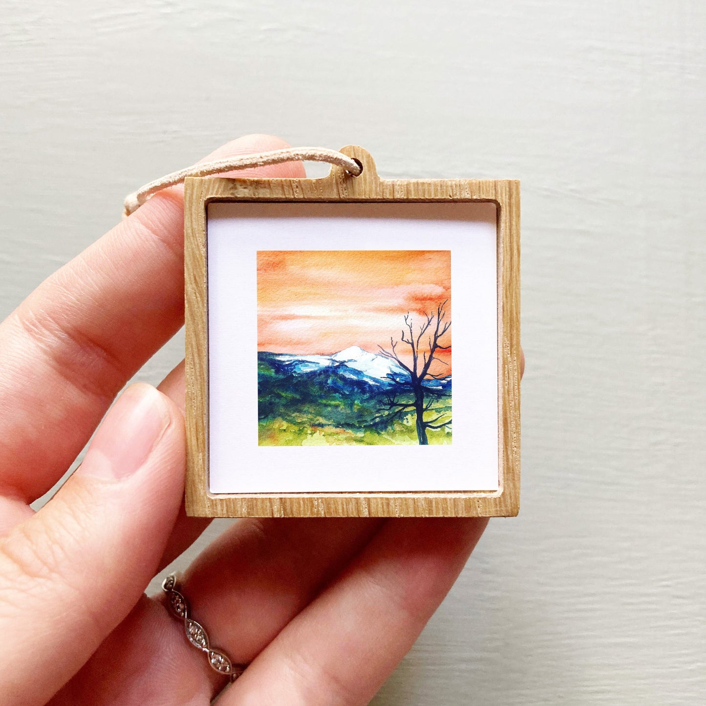 Mini 1" Sierra Blanca, New Mexico Watercolor Print