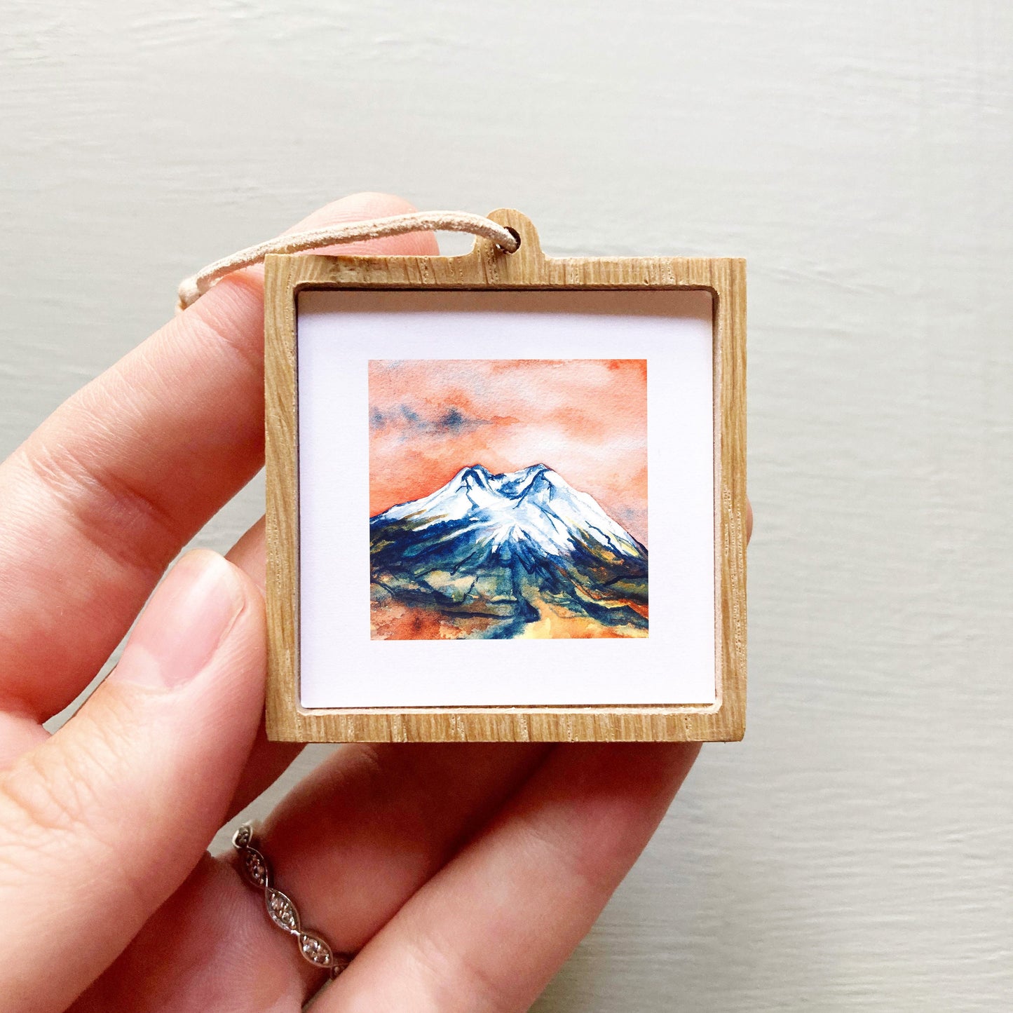 Mini 1" Mount Saint Helens, Washington Watercolor Print