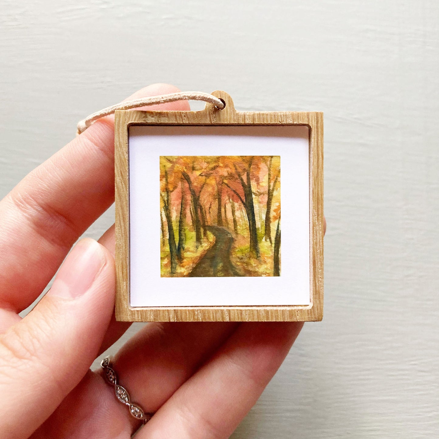 Mini 1" Autumn Woods Watercolor Print